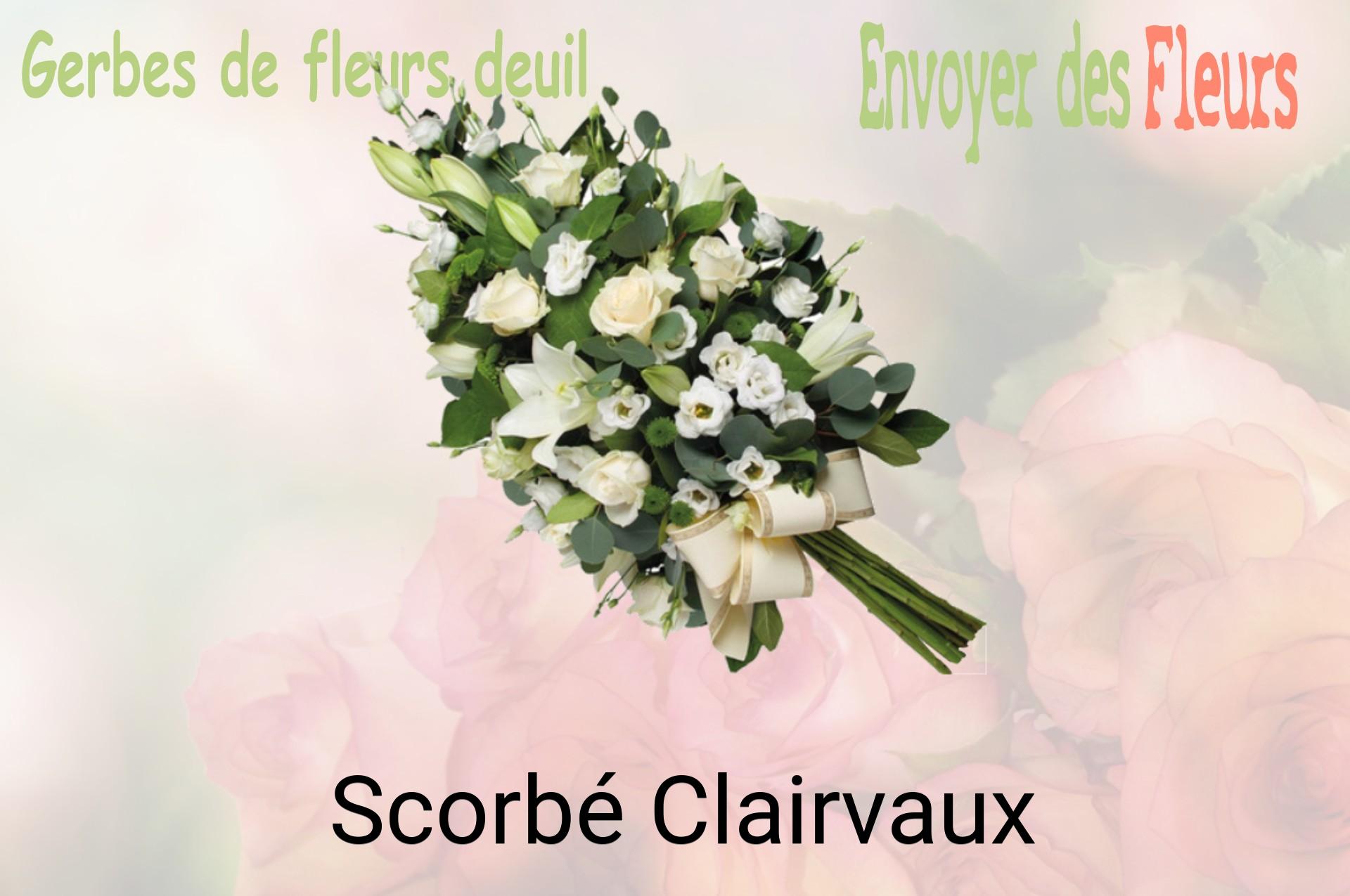 Gerbe de fleurs de deuil livrée à Scorbé-Clairvaux